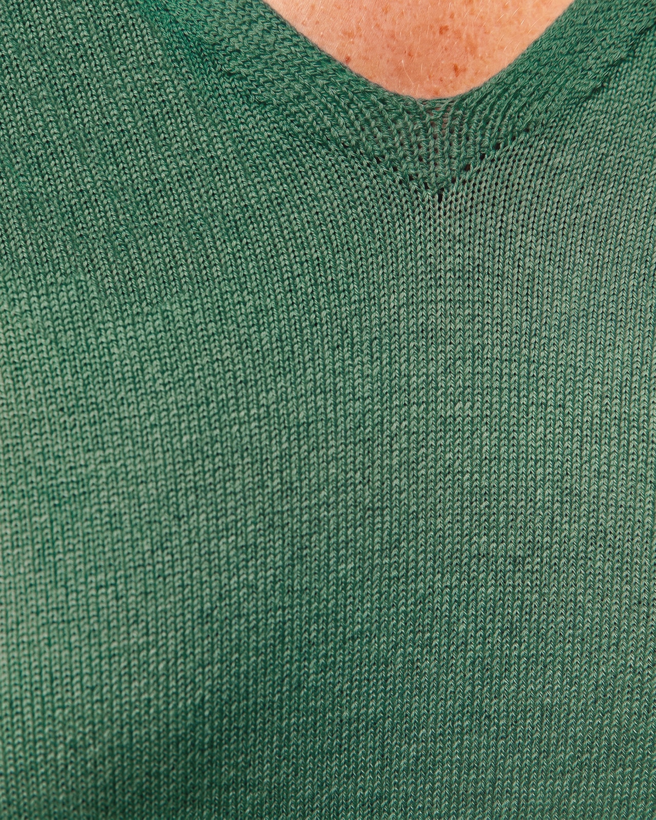 Jersey de mujer punto fino cuello pico - Paz Torras - Verde Verde-5