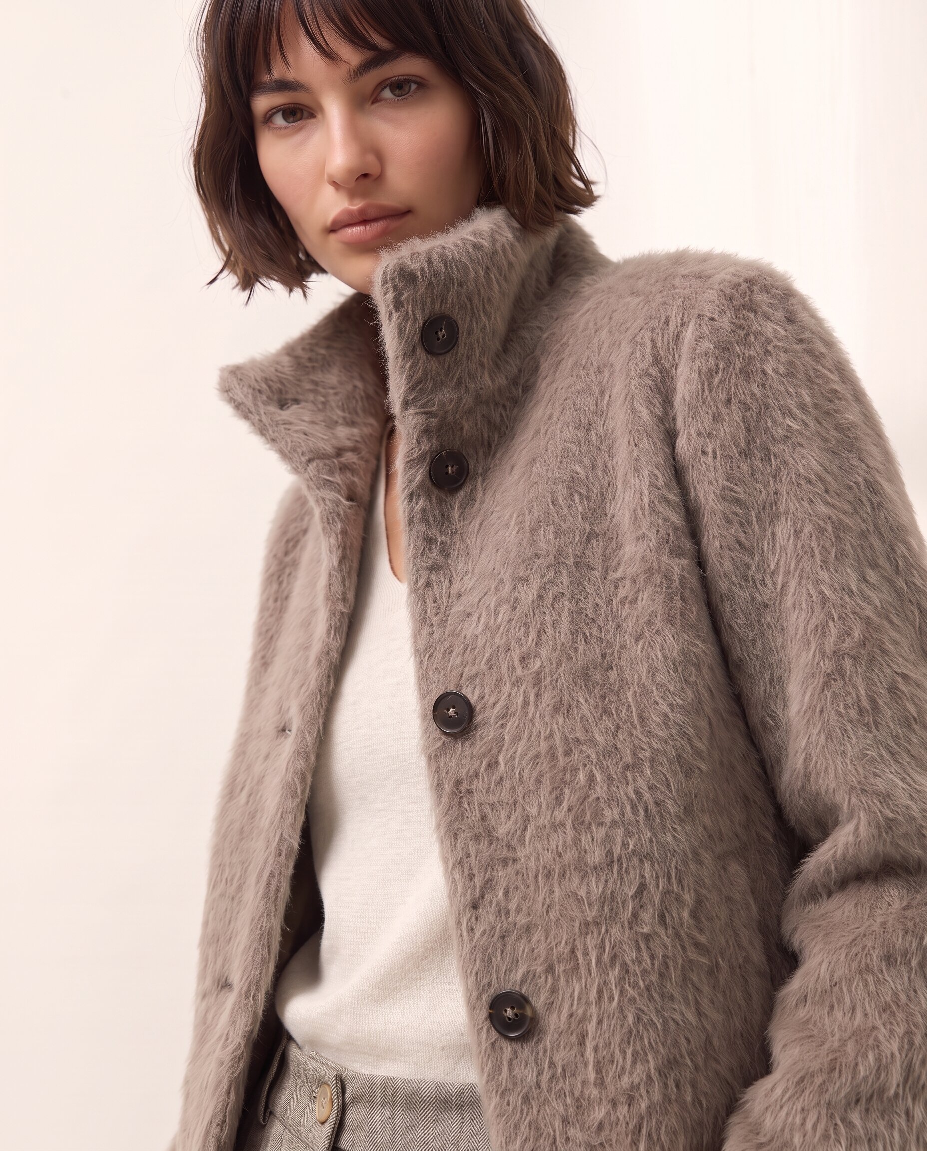 Imagen 4 de Chaqueta corta de mujer pelo sintético - Paz Torras - Topo Topo