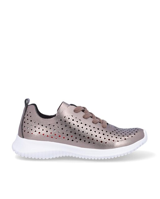 Imagen 0 de Zapatillas deportivas de mujer troqueladas con cordones