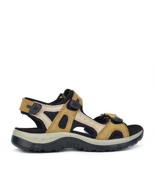 Imagen 0 de Sandalias de plataforma de mujer de piel con tiras adherentes