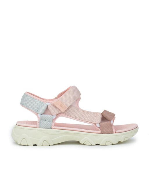 Imagen 0 de Sandalias de plataforma de mujer de piel con tiras adherentes en liso