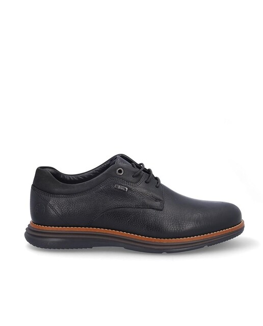 Imagen 0 de Zapatos de cordones de hombre de piel con pespuntes en liso