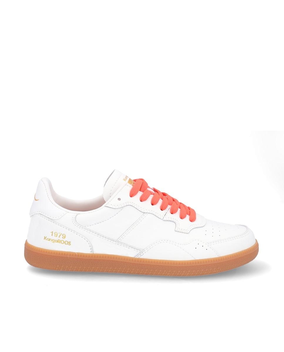 Kangaroos - Zapatillas de plataforma de mujer de piel con troquelado.