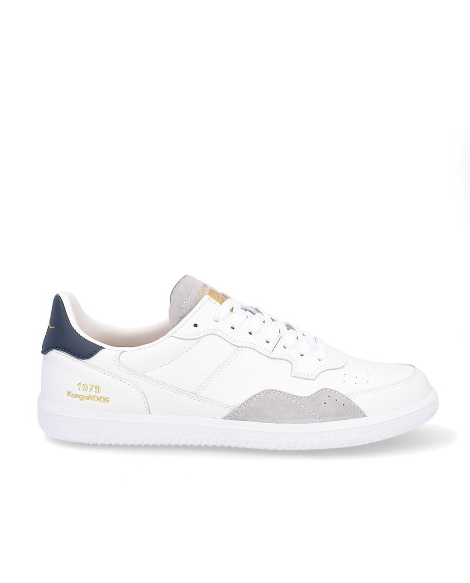 Kangaroos - Zapatillas deportivas de hombre de piel con suela a contraste y cordones.