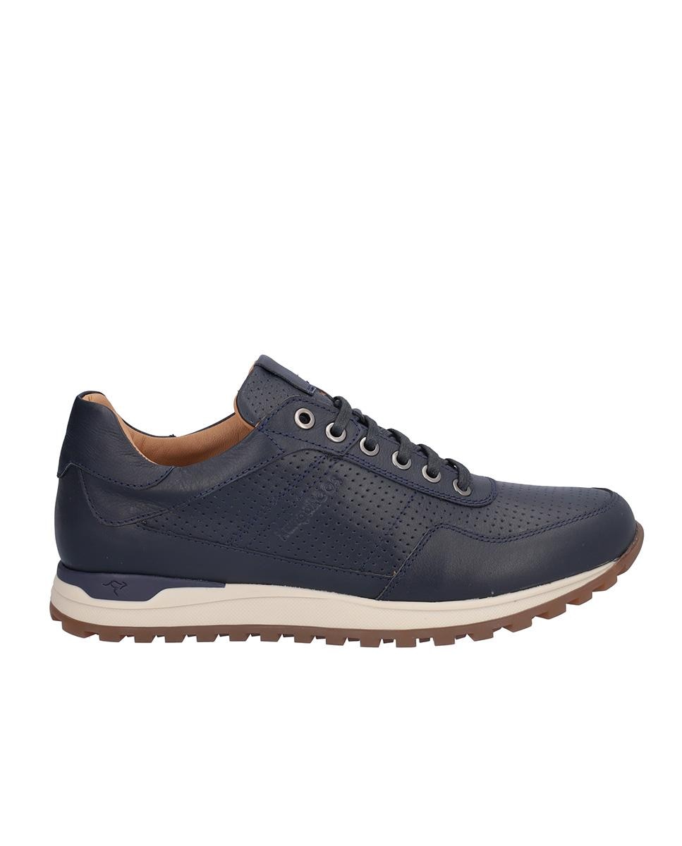 Kangaroos - Zapatillas deportivas de hombre de piel craquelada con cordones.