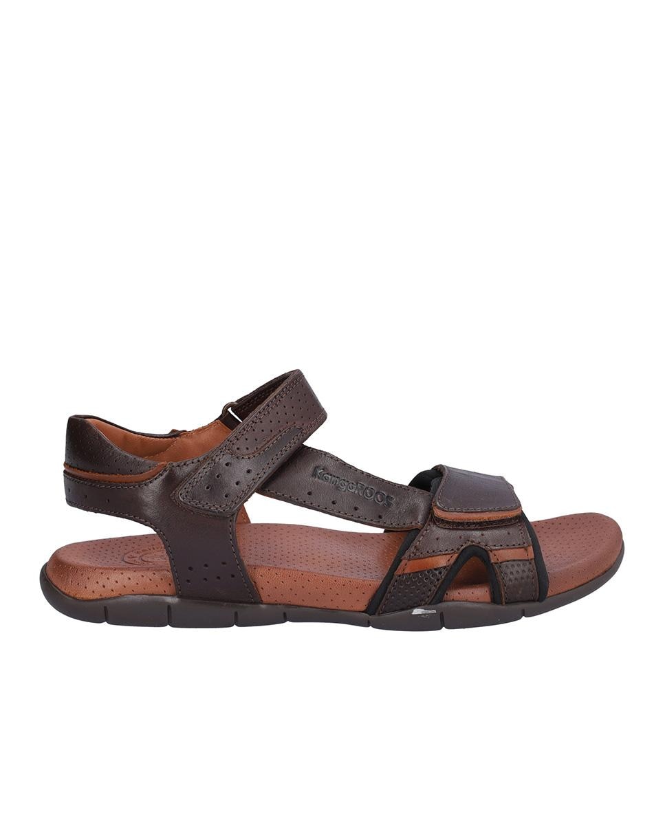 Kangaroos - Sandalias de hombre de piel con cierre adherente.