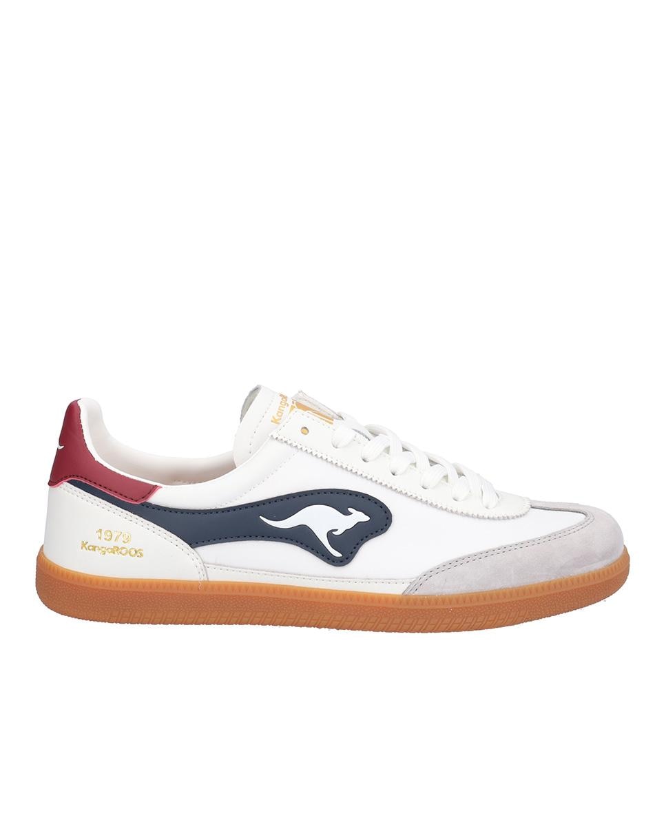 Kangaroos - Zapatillas deportivas de hombre de piel con logotipo lateral.