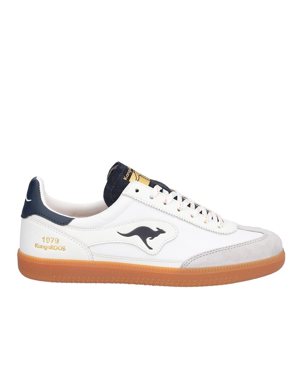 Kangaroos - Zapatillas deportivas de mujer de piel con logotipo lateral.