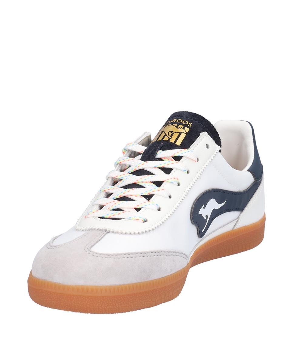 Zapatillas deportivas de mujer de piel con logotipo lateral - Kangaroos - Blanco Blanco-2