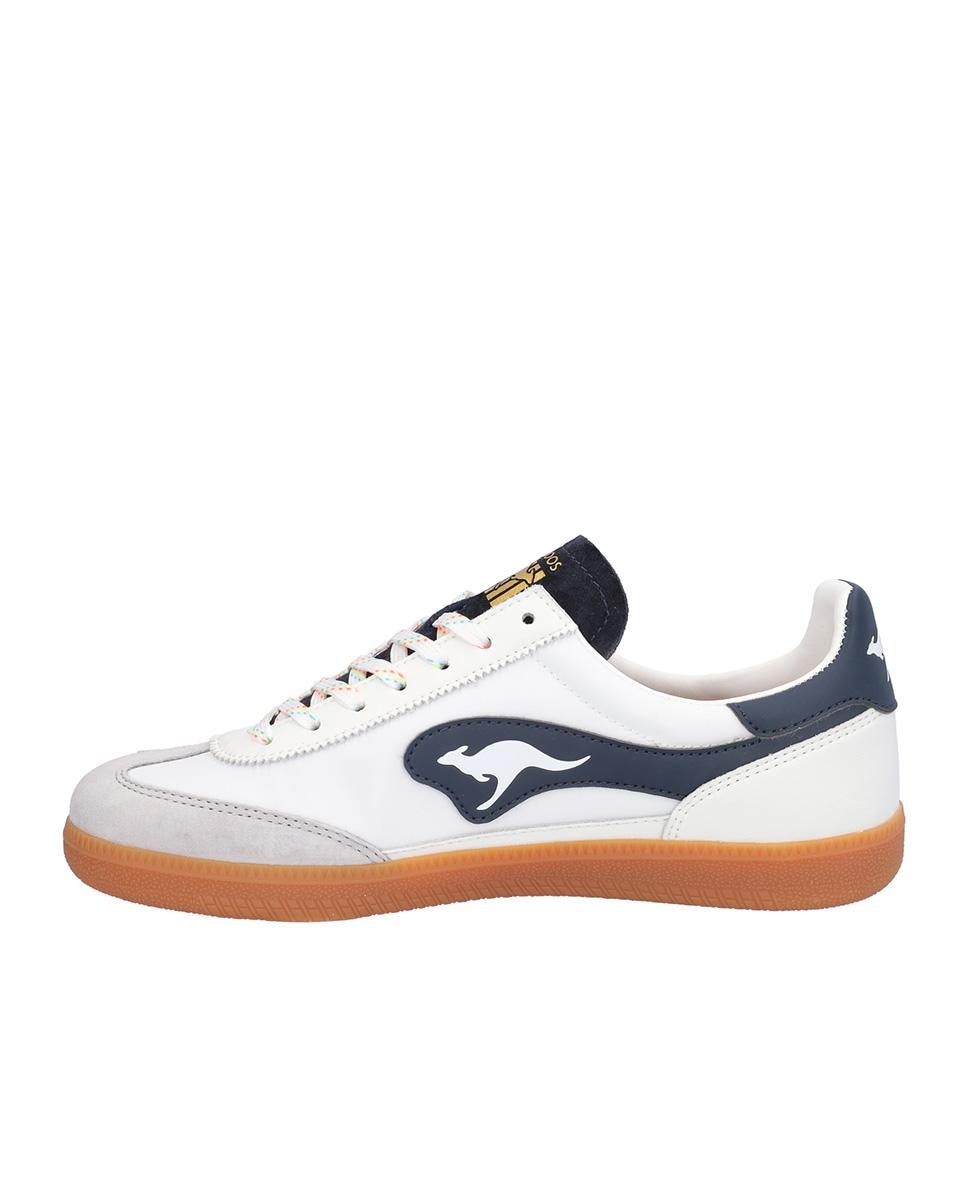 Zapatillas deportivas de mujer de piel con logotipo lateral - Kangaroos - Blanco Blanco-4