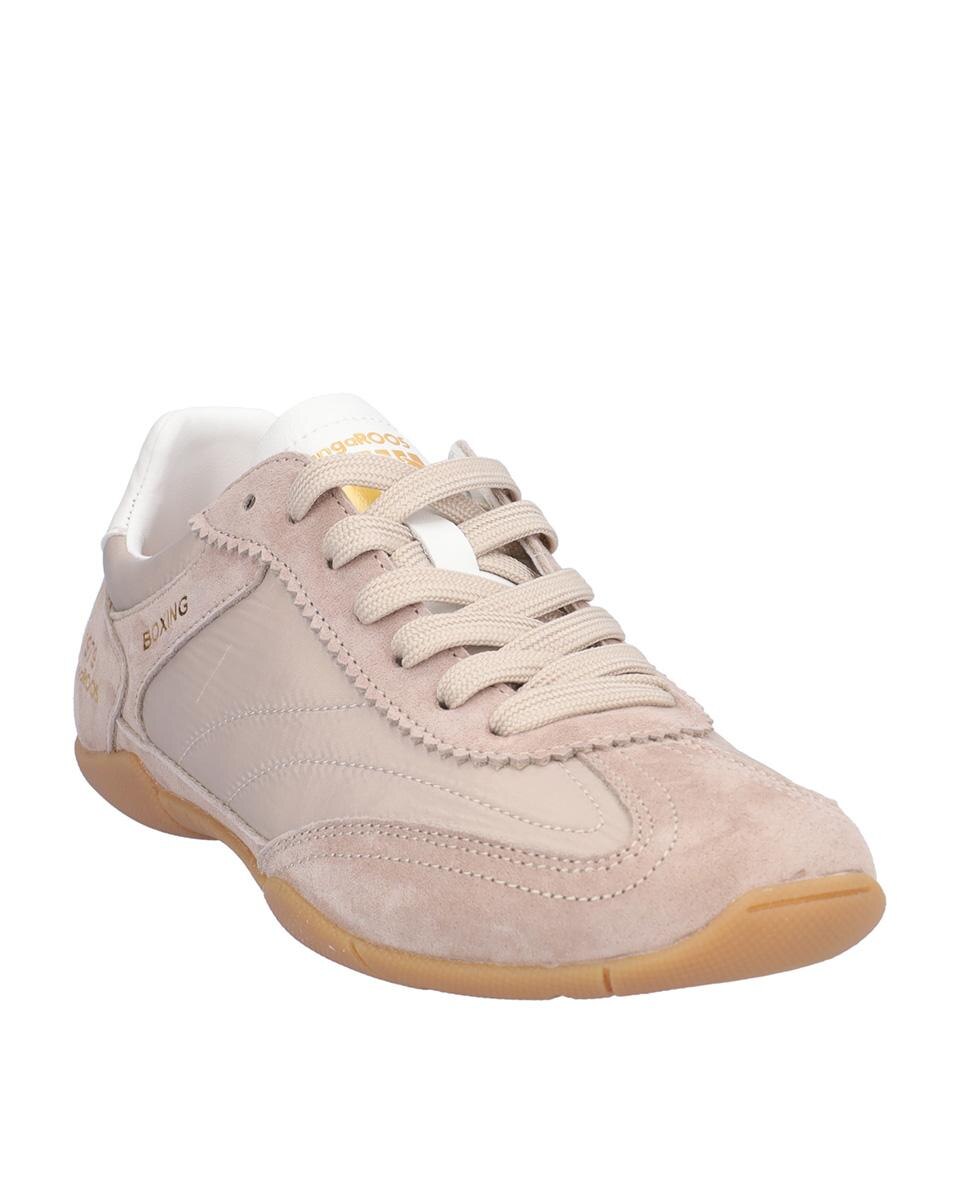 Zapatillas deportivas de mujer de piel con lettering lateral - Kangaroos - Nude Nude-3