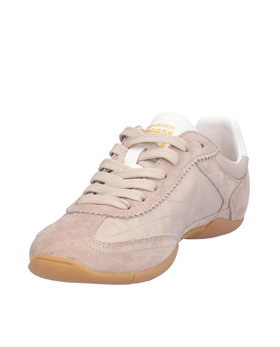 Zapatillas deportivas de mujer de piel con lettering lateral - Kangaroos - Nude Nude-2