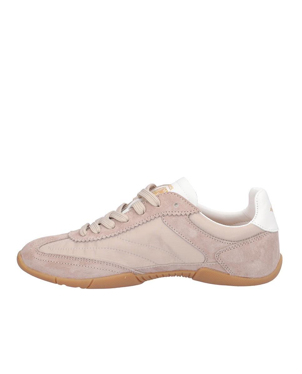 Zapatillas deportivas de mujer de piel con lettering lateral - Kangaroos - Nude Nude-4