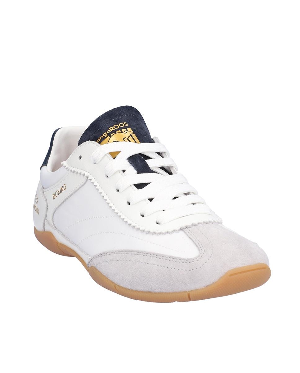 Zapatillas deportivas de mujer de piel con lettering lateral - Kangaroos - Blanco hielo Blanco hielo-3