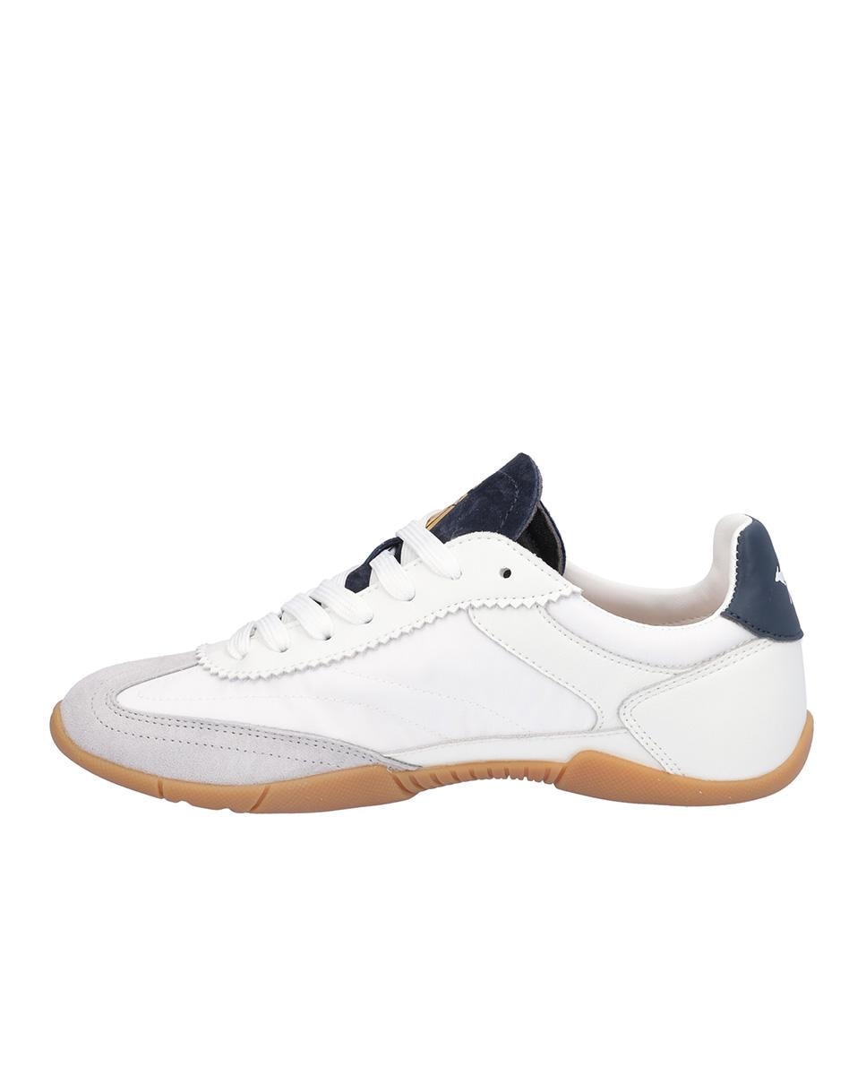 Zapatillas deportivas de mujer de piel con lettering lateral - Kangaroos - Blanco hielo Blanco hielo-4