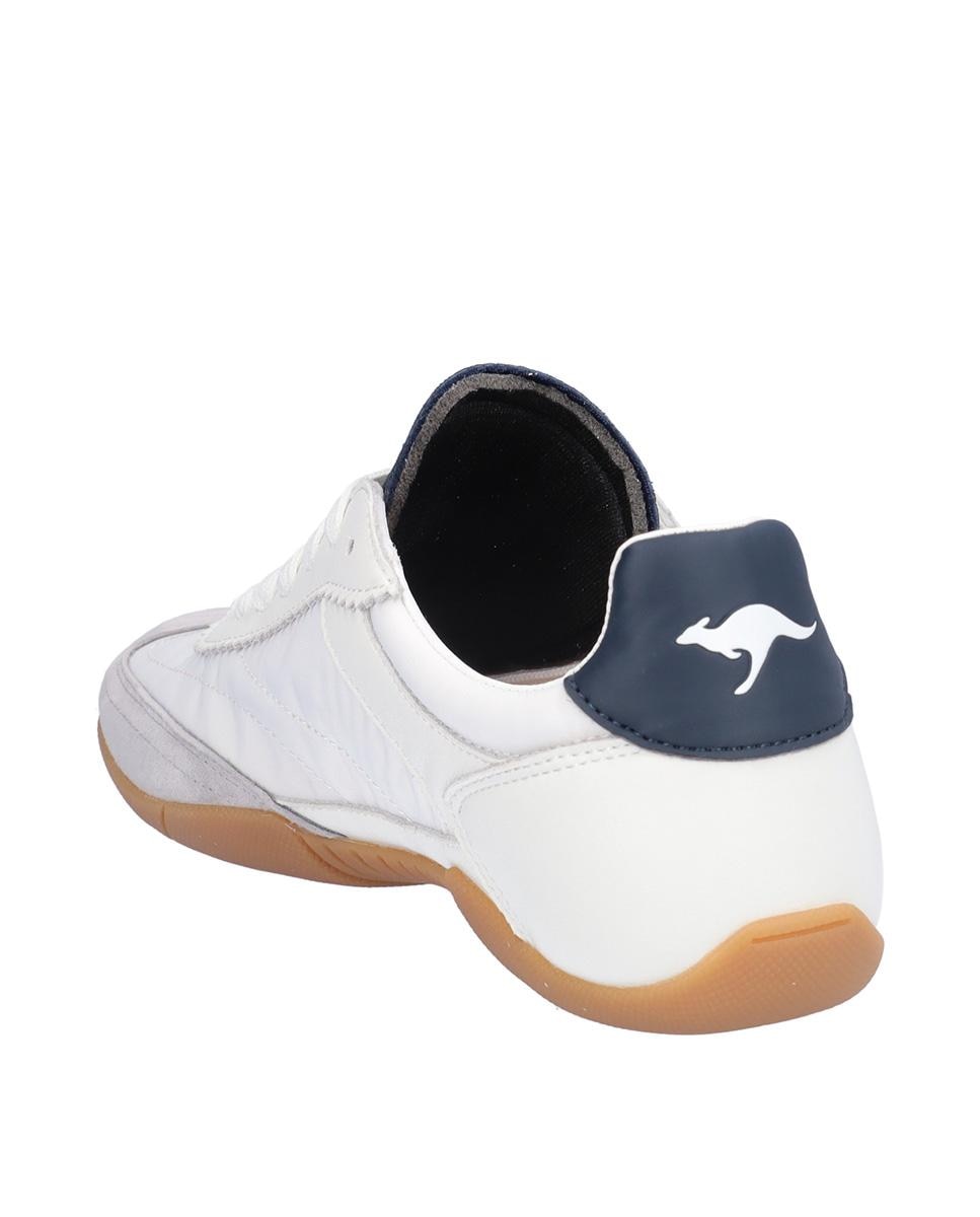 Zapatillas deportivas de mujer de piel con lettering lateral - Kangaroos - Blanco hielo Blanco hielo-5