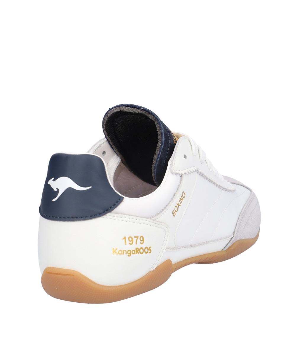 Zapatillas deportivas de mujer de piel con lettering lateral - Kangaroos - Blanco hielo Blanco hielo-6
