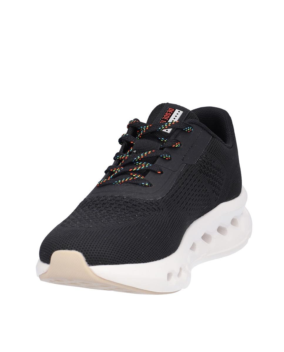 Zapatillas deportivas de mujer con cierre de cordones y suela a contraste - Kangaroos - Negro Negro-2