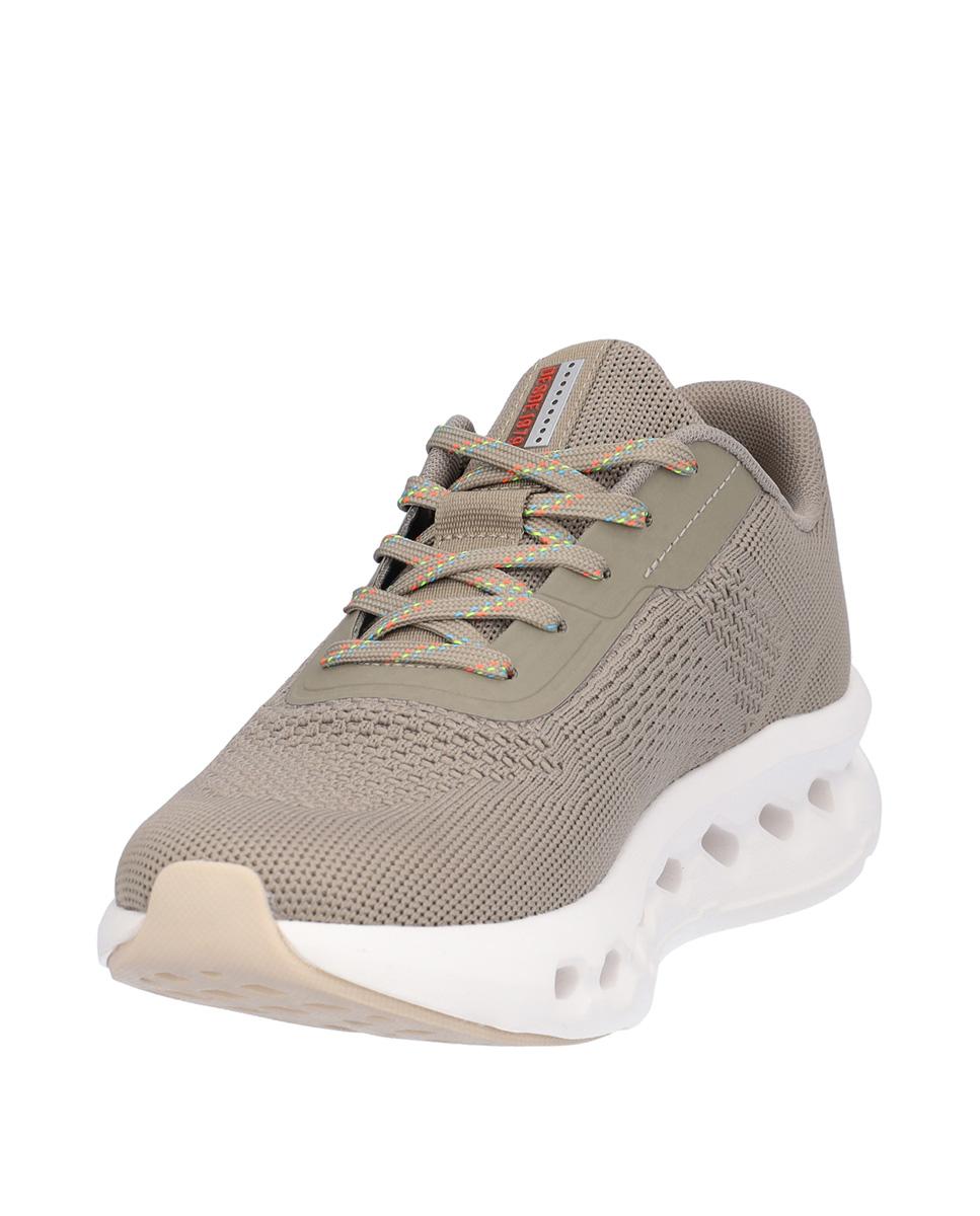 Zapatillas deportivas de mujer con cierre de cordones y suela a contraste - Kangaroos - Kaki Kaki-2