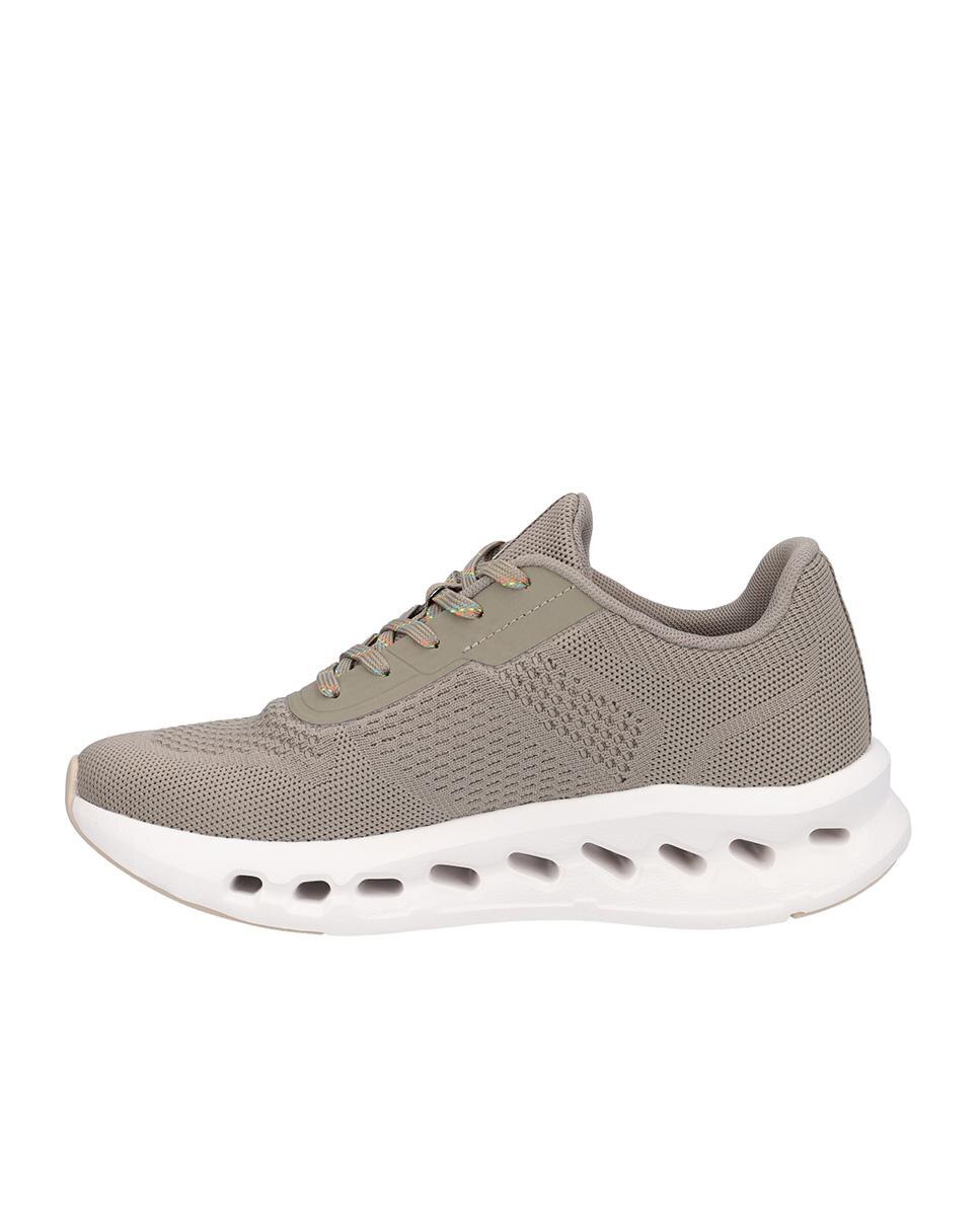 Zapatillas deportivas de mujer con cierre de cordones y suela a contraste - Kangaroos - Kaki Kaki-4