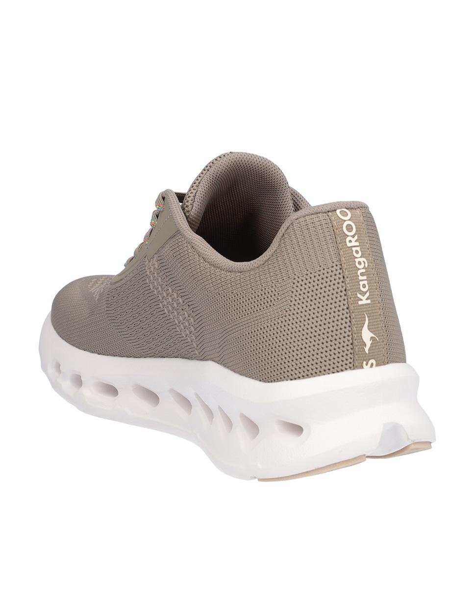 Zapatillas deportivas de mujer con cierre de cordones y suela a contraste - Kangaroos - Kaki Kaki-5