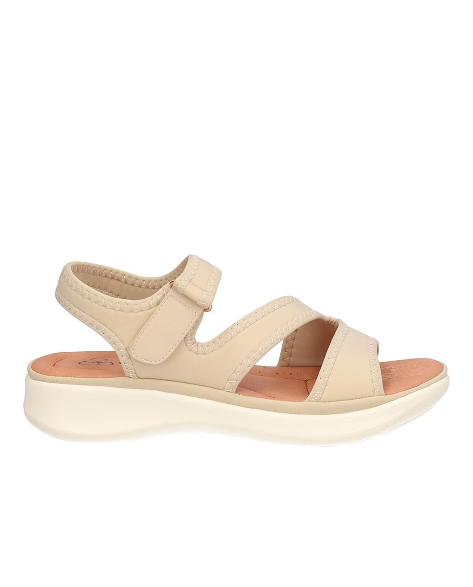 Kangaroos - Sandalias de tacón de mujer con cierre adherente en liso.