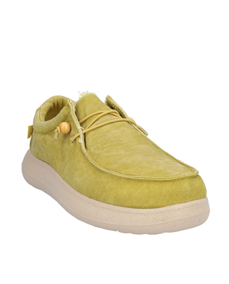 Zapatillas deportivas de hombre con suela a contraste y cordones elásticos - Kangaroos - Amarillo Amarillo-3