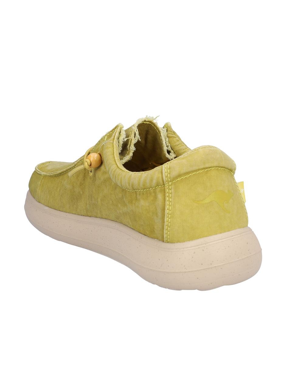 Zapatillas deportivas de hombre con suela a contraste y cordones elásticos - Kangaroos - Amarillo Amarillo-5