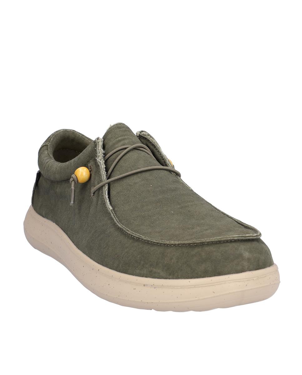 Zapatillas deportivas de hombre con suela a contraste y cordones elásticos - Kangaroos - Kaki Kaki-3