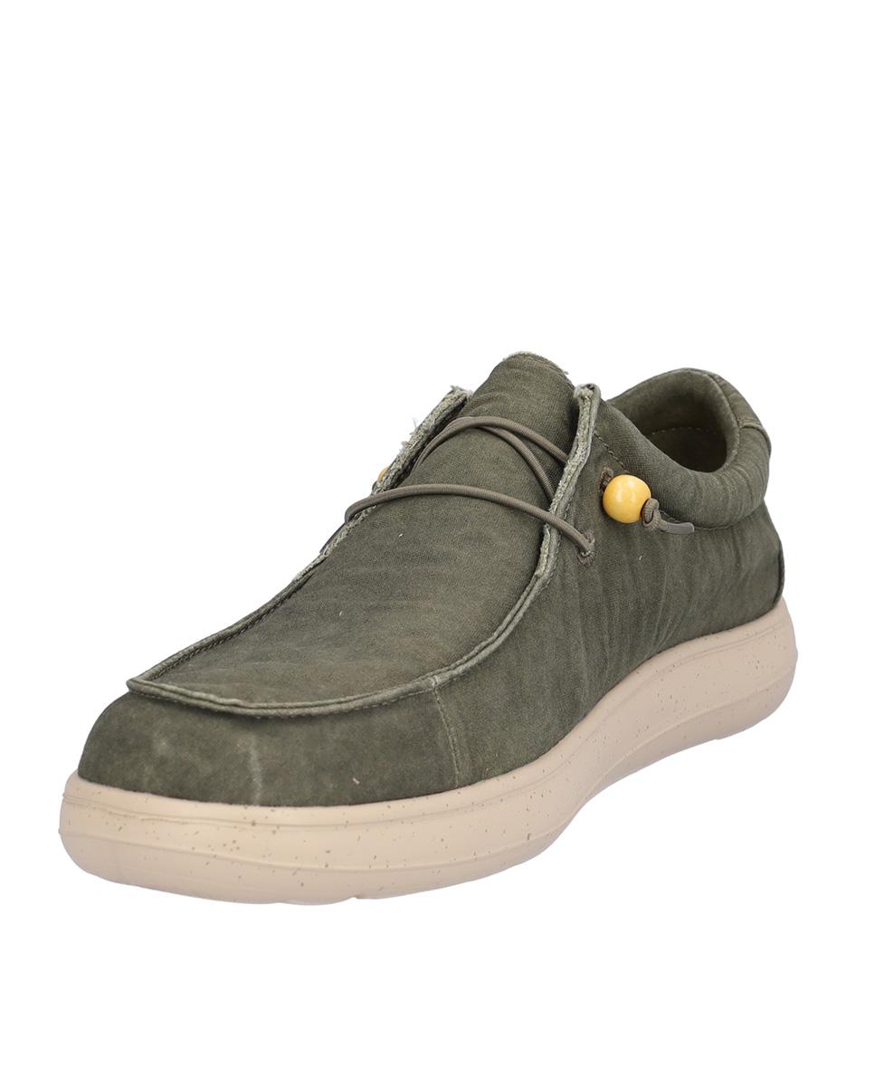 Zapatillas deportivas de hombre con suela a contraste y cordones elásticos - Kangaroos - Kaki Kaki-2