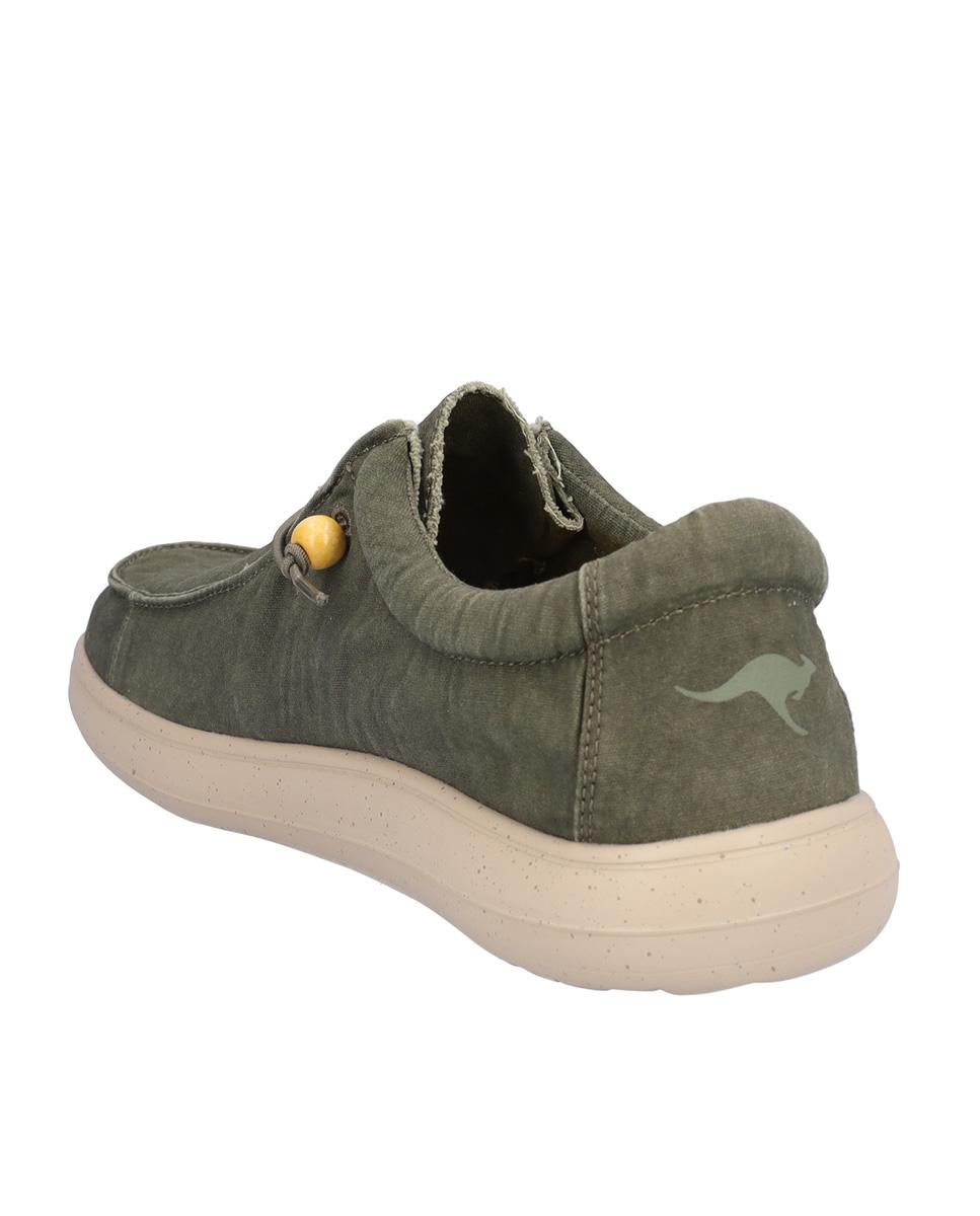 Zapatillas deportivas de hombre con suela a contraste y cordones elásticos - Kangaroos - Kaki Kaki-5
