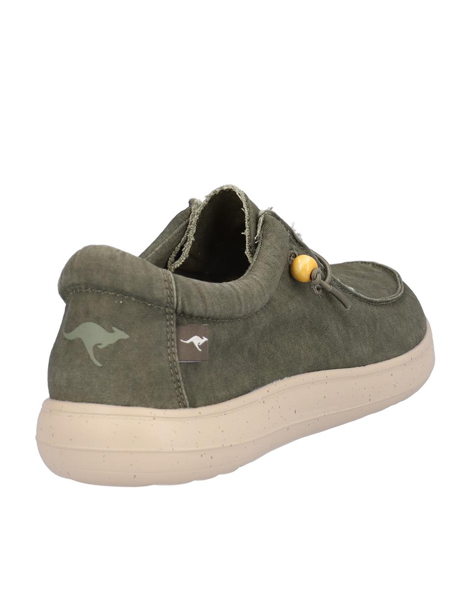 Zapatillas deportivas de hombre con suela a contraste y cordones elásticos - Kangaroos - Kaki Kaki-6
