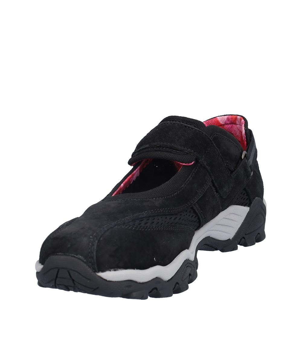 Zapatillas deportivas de mujer de piel con cierre adherente - Kangaroos - Negro Negro-2