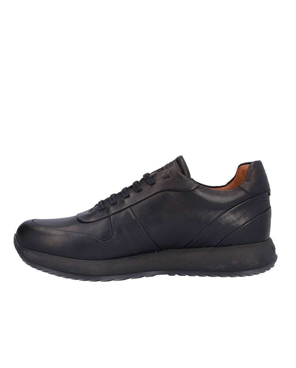 Zapato caballero sport de piel con cordones - Kangaroos - Negro Negro-4