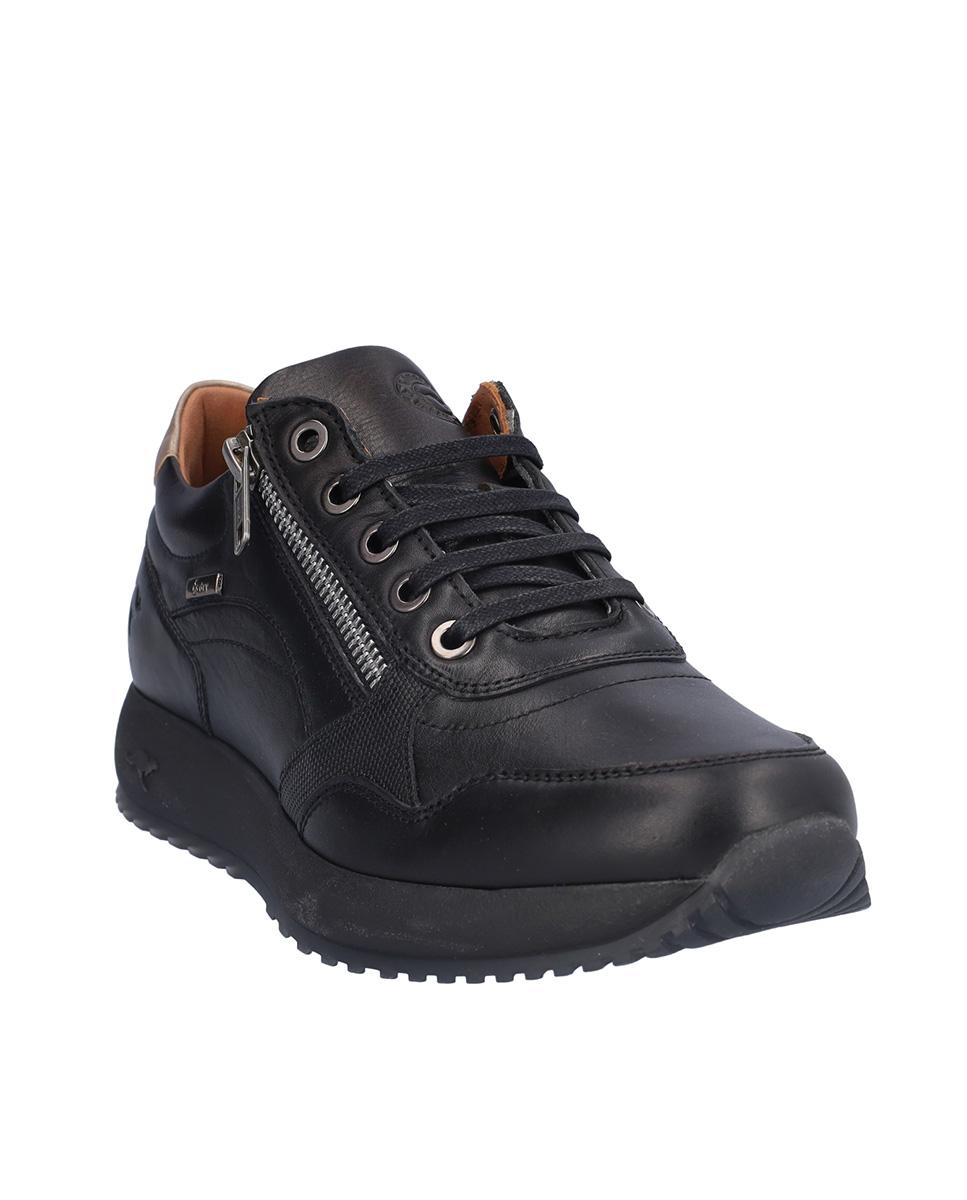 Zapatillas deportivas de mujer de piel con suela a contraste - Kangaroos - Negro Negro-3