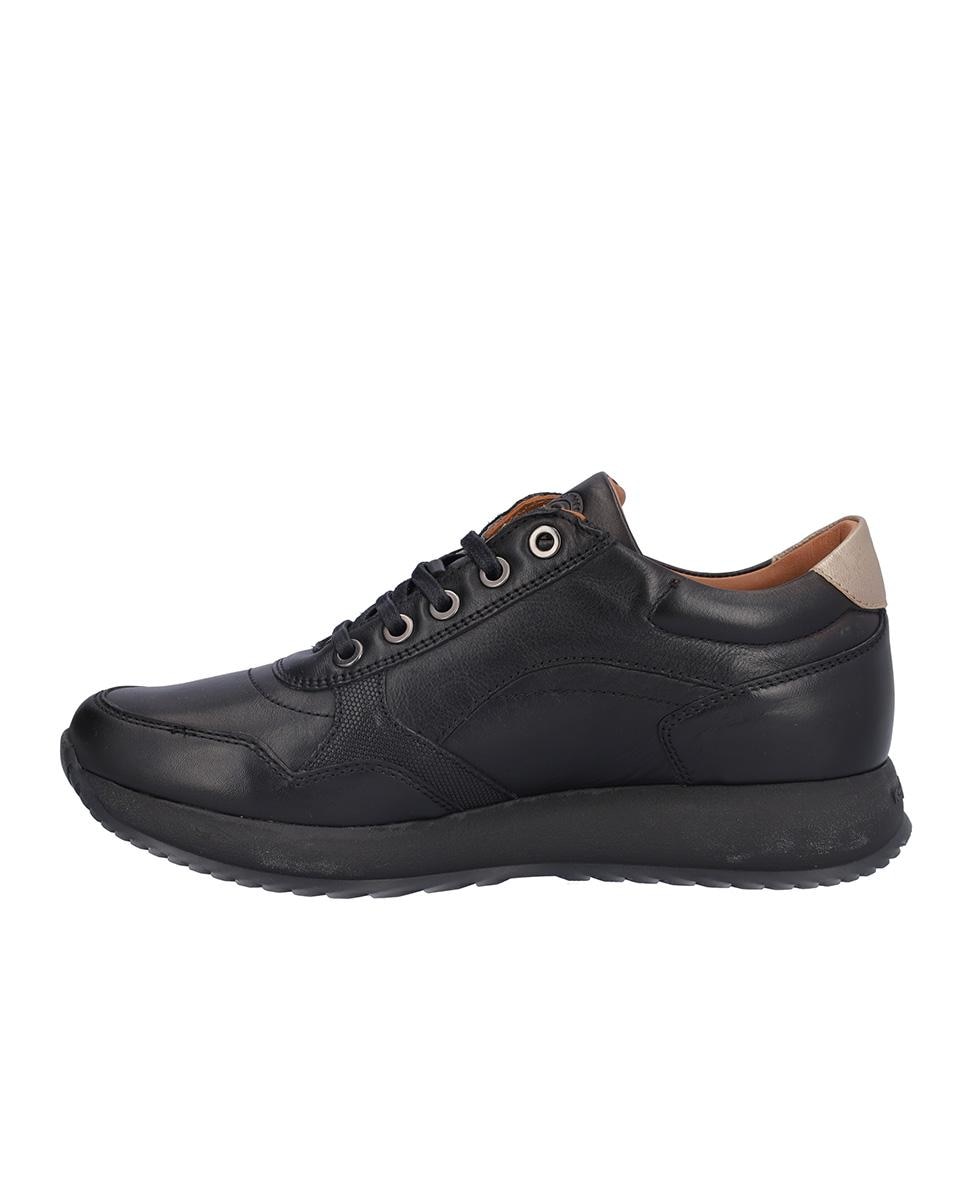 Zapatillas deportivas de mujer de piel con suela a contraste - Kangaroos - Negro Negro-4