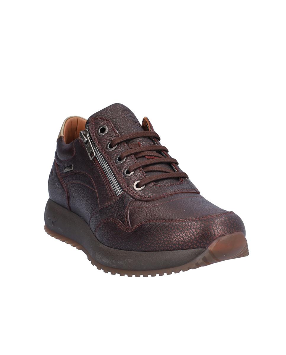 Zapatillas deportivas de mujer de piel con suela a contraste - Kangaroos - Burdeos Burdeos-3