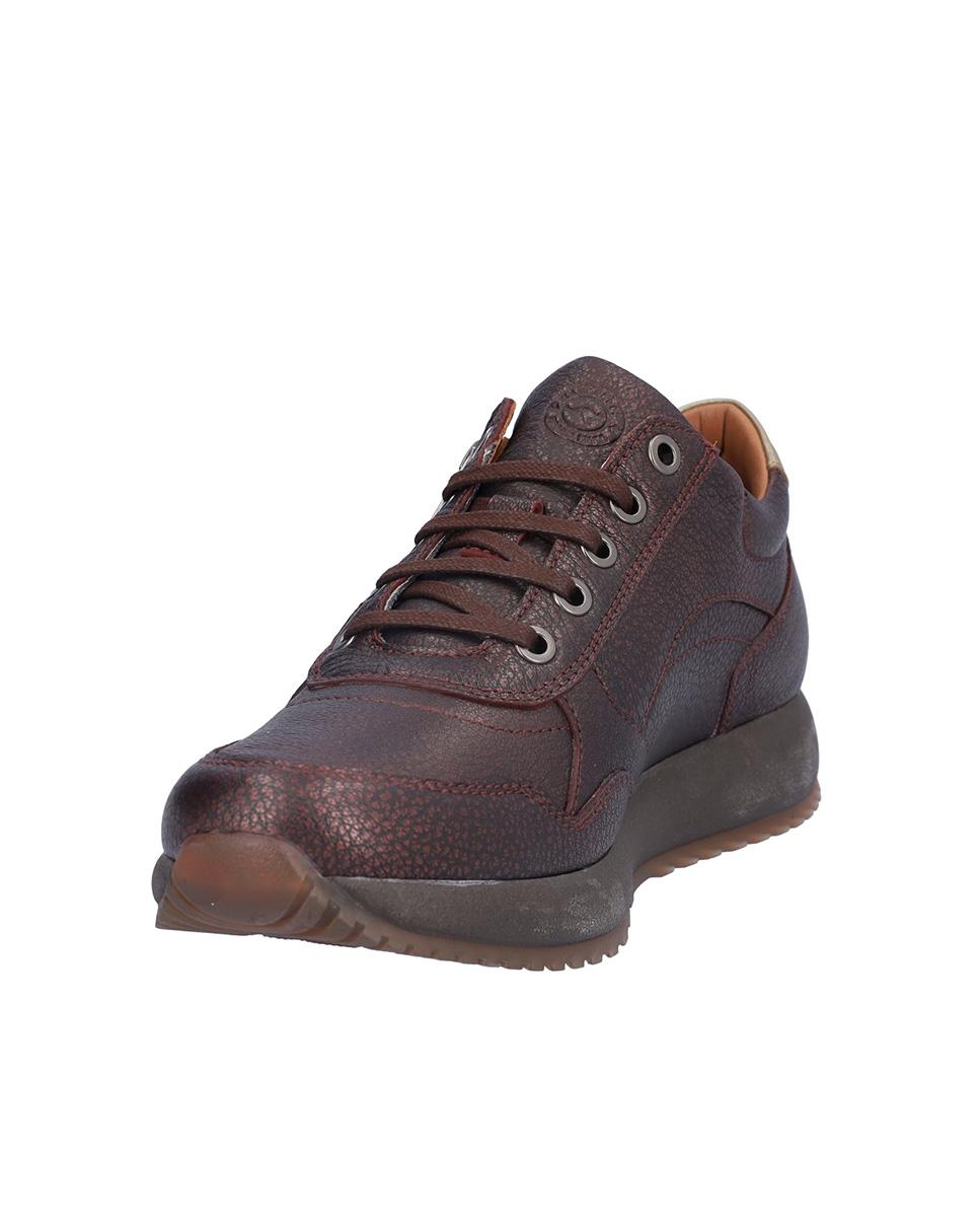 Zapatillas deportivas de mujer de piel con suela a contraste - Kangaroos - Burdeos Burdeos-2