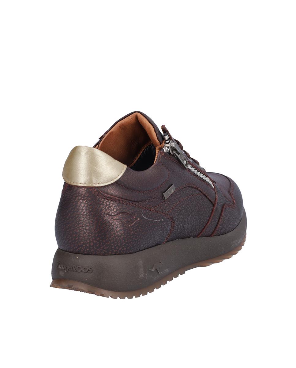 Zapatillas deportivas de mujer de piel con suela a contraste - Kangaroos - Burdeos Burdeos-6