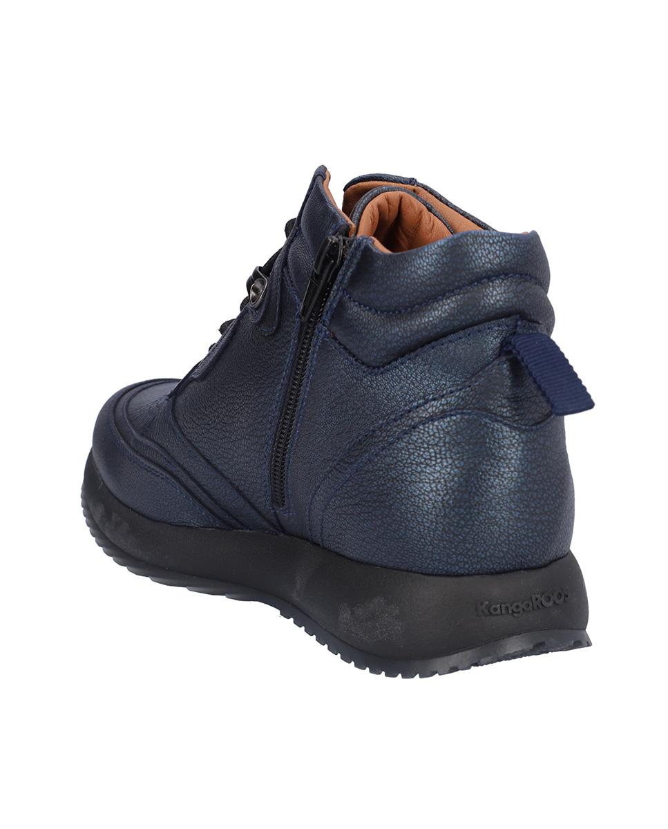 Botines básicos de mujer de piel estilo deportivos con pespuntes - Kangaroos - Azul marino Azul marino-5