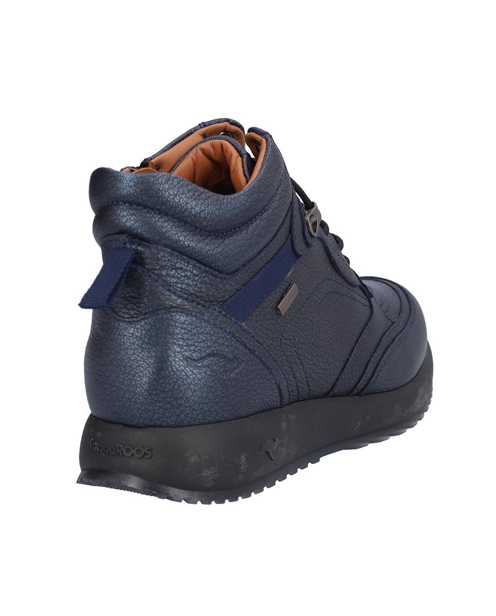 Botines básicos de mujer de piel estilo deportivos con pespuntes - Kangaroos - Azul marino Azul marino-6