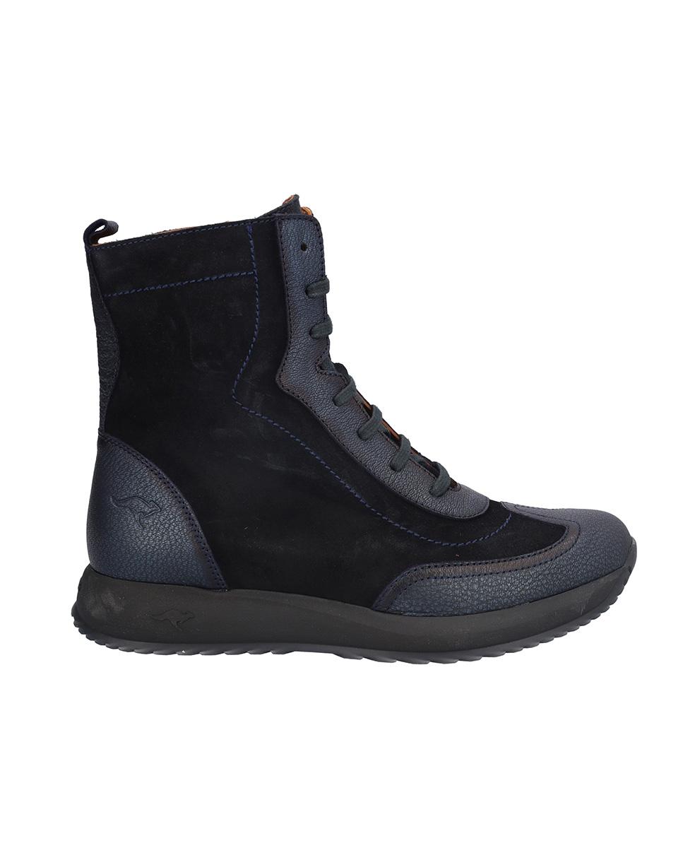Imagen 0 de Botas básicas de mujer de piel con texturas Azul marino