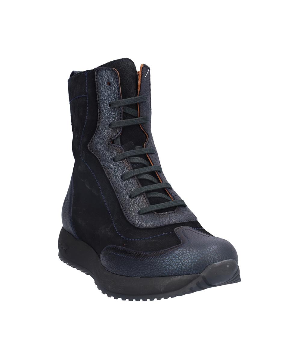 Botas básicas de mujer de piel con texturas - Kangaroos - Azul marino Azul marino-3