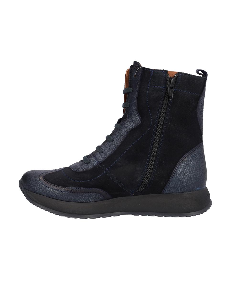 Botas básicas de mujer de piel con texturas - Kangaroos - Azul marino Azul marino-4