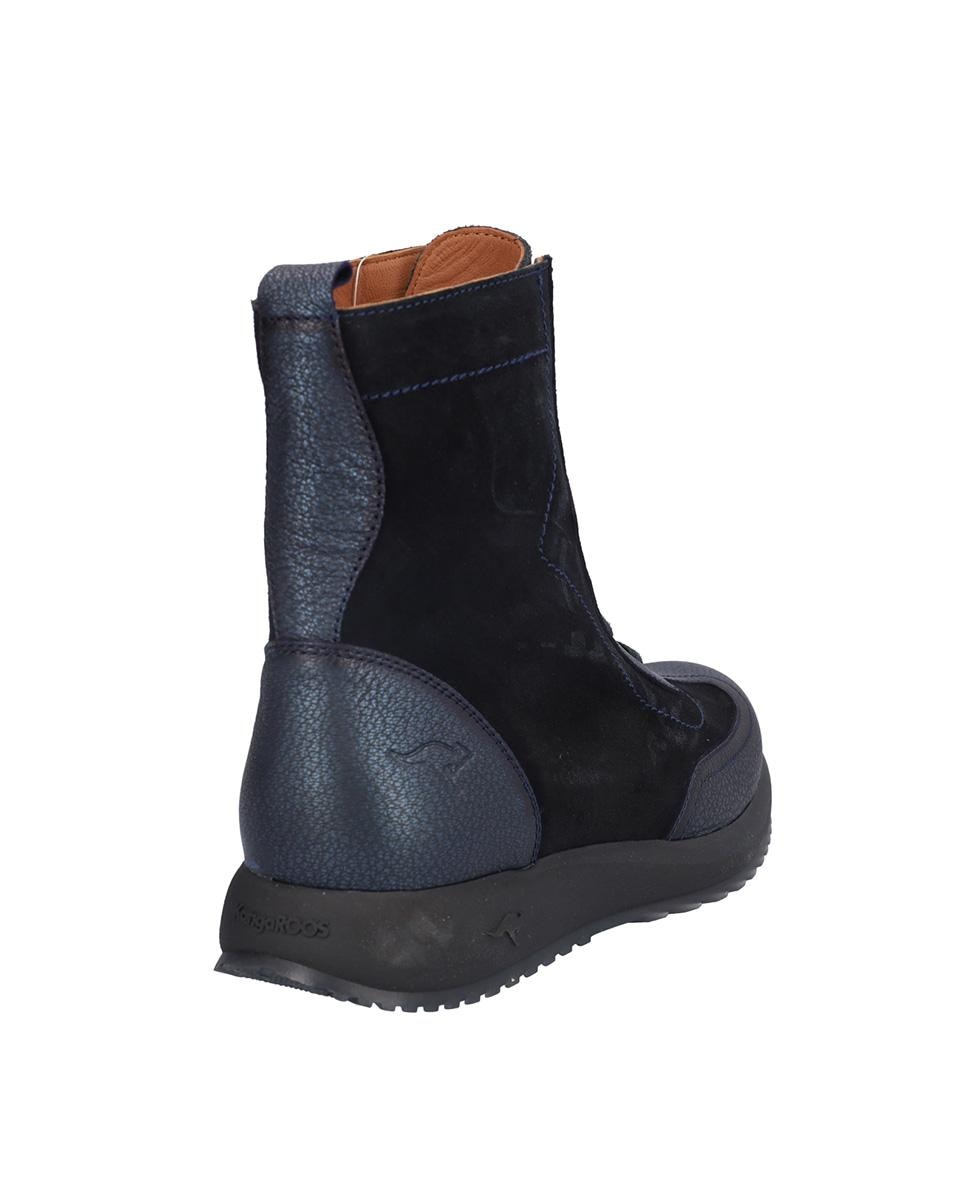 Botas básicas de mujer de piel con texturas - Kangaroos - Azul marino Azul marino-6