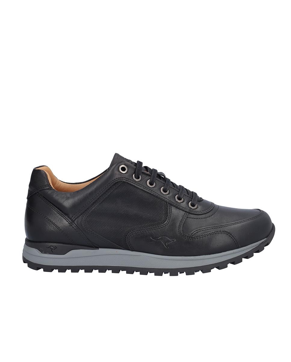 Zapato caballero sport de piel con cordones - Kangaroos - Negro Negro-1