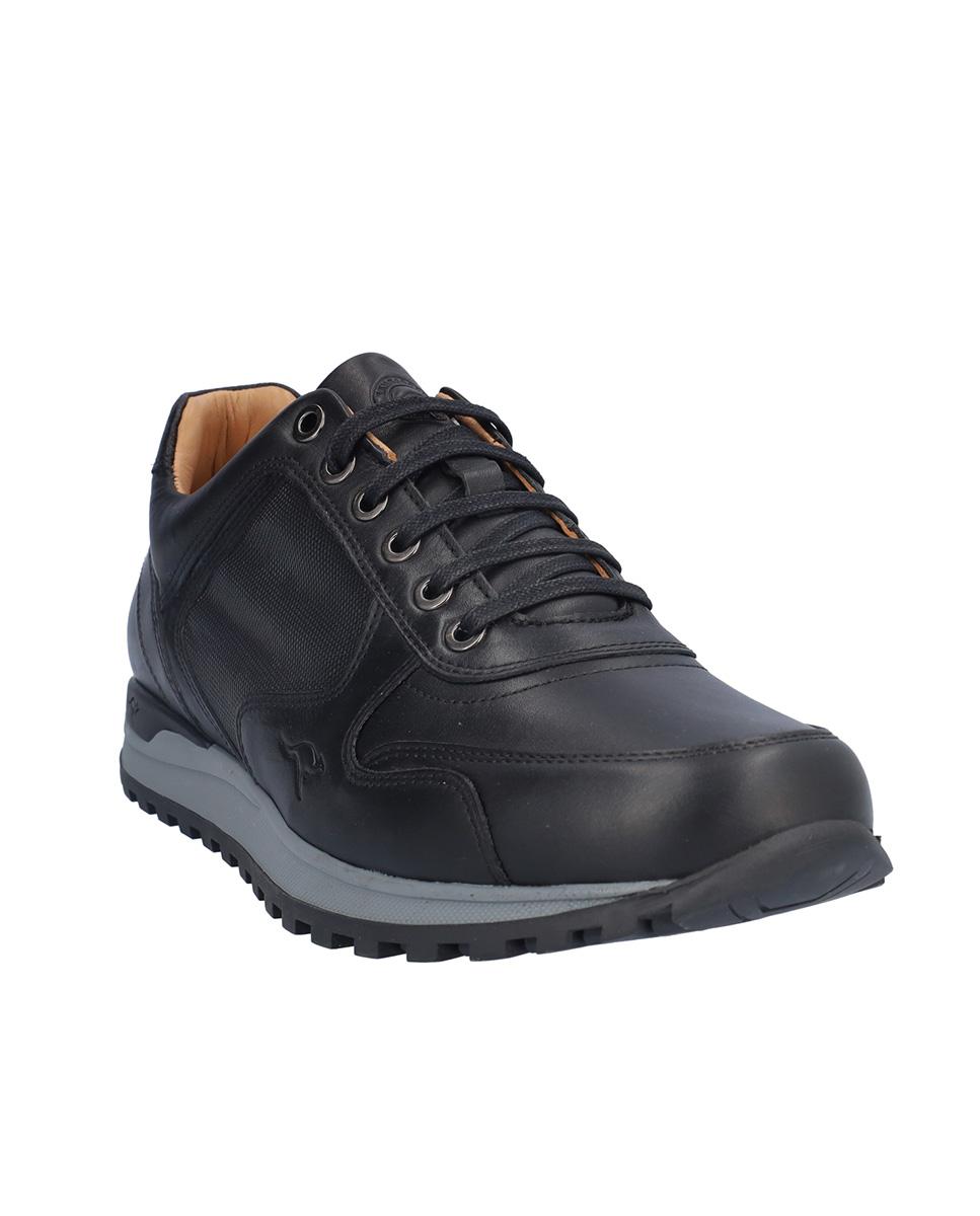 Zapato caballero sport de piel con cordones - Kangaroos - Negro Negro-3