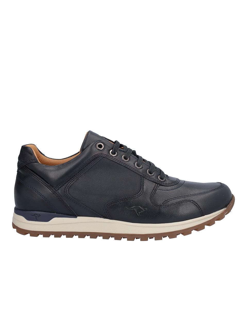 Zapato caballero sport de piel con cordones - Kangaroos - Azul marino Azul marino-1