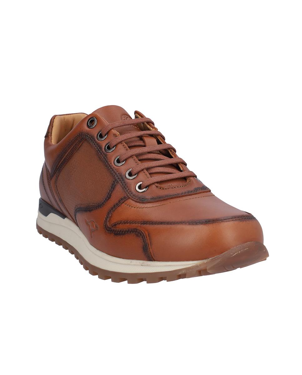 Zapato caballero sport de piel con cordones - Kangaroos - Camel Camel-3