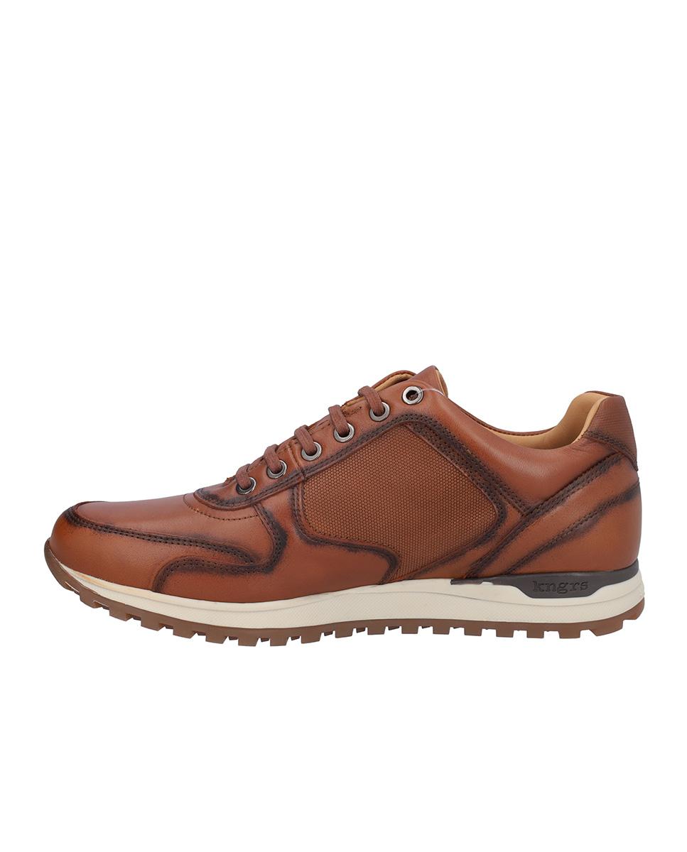 Zapato caballero sport de piel con cordones - Kangaroos - Camel Camel-4
